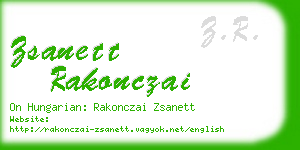 zsanett rakonczai business card